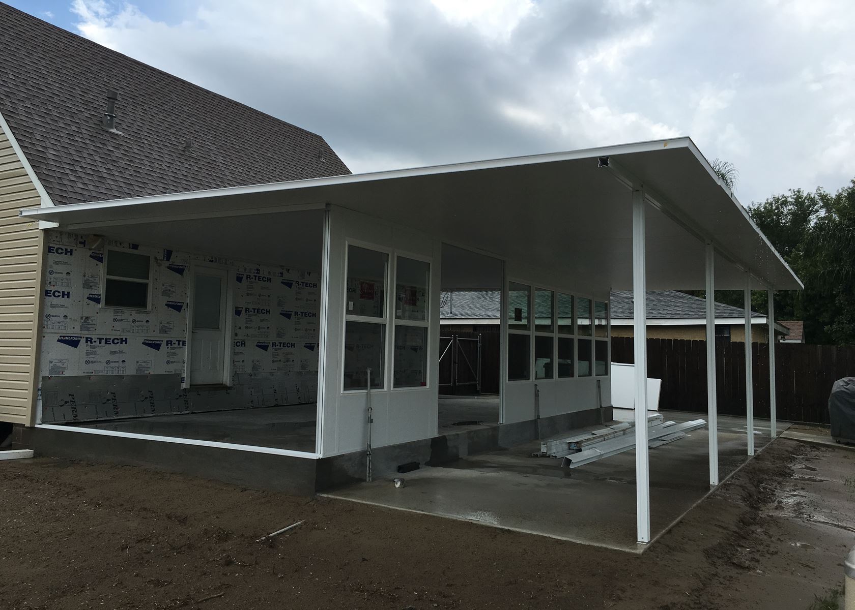 patio enclosures aluminum orleans screened glass covers slab foundation porch patios enclosure installation install concrete deck contractor sunroom contractors siding